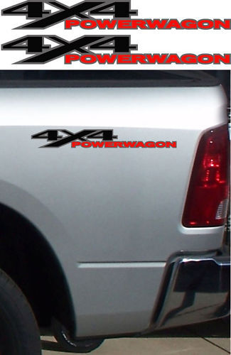 2 DODGE RAM 4x4 POWER WAGON TRUCK Vinyl Decals Stickers